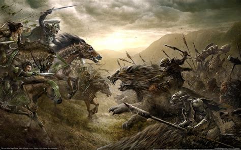 riders, orc, lord, drawing, rohan, rings, battle, 2K, horse HD Wallpaper