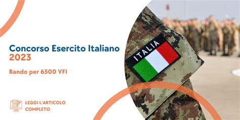 Concorso VFI Esercito Italiano Bando Per 6500 Posti