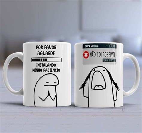 Caneca Flork Meme Não Foi Possível Porcelana 325ml Md12