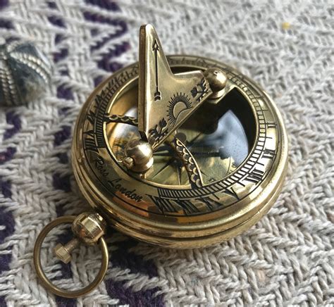 Brass Pocket Compass Vintage Style Compass Handmade Etsy