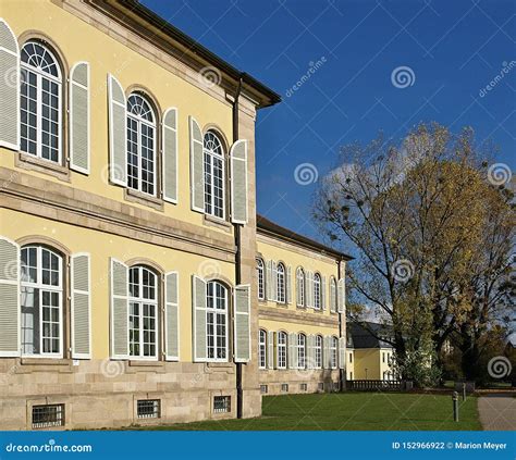 Yellow Architecture of Universitaet Hohenheim, University in Stuttgart ...