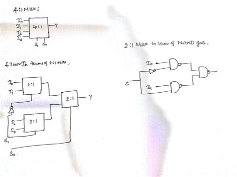 Multiplexer How Do I Construct A 4x1 Mux Using Only 2 Input Nand Gates Electrical