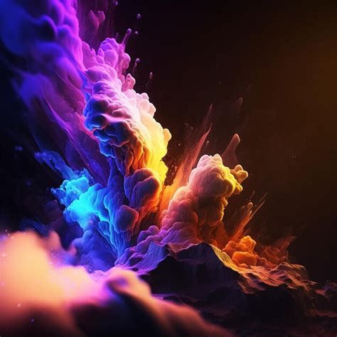 Premium AI Image | Digital art selected for the color smoke effect