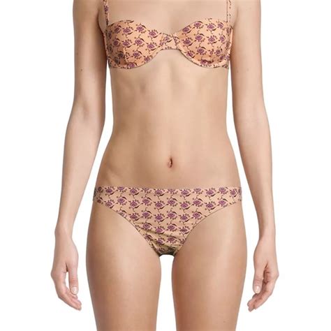 Tory Burch Swim Tory Burch Pink Dandelion Block Bikini Printed Bottom Nwt Poshmark