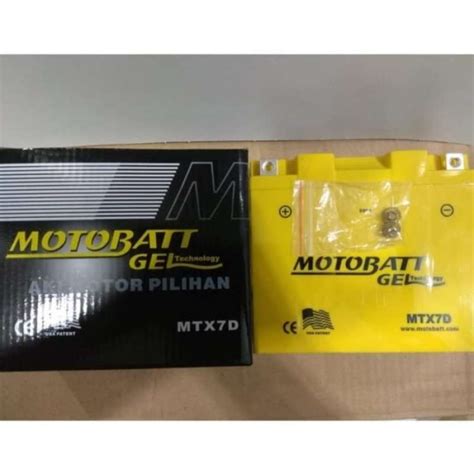 Promo AKI MOTOBATT MTX7D ORIGINAL AKI KERING GEL 12V 7AH Diskon 23 Di