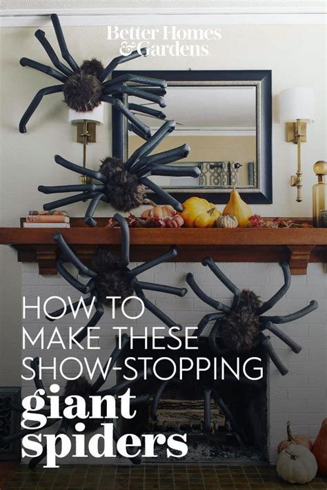 How To Make Diy Giant Spider Decorations For Halloween Clever Outdoor