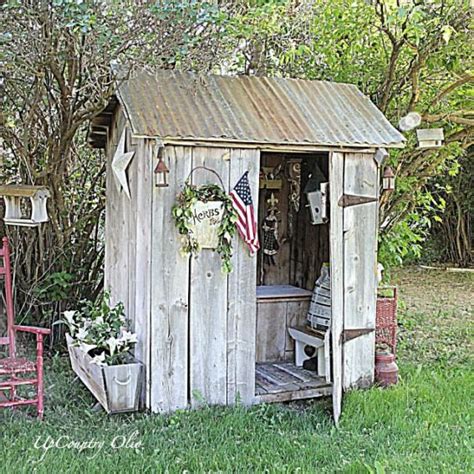 Cute Outhouse Shedplans 庭の小屋 ガーデンハウス 小さなコテージ