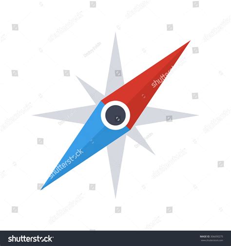 Compass Needle Icon Modern Minimal Flat Stock Vector Royalty Free