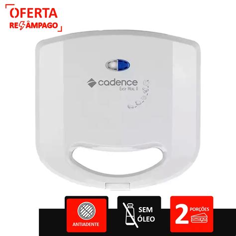 Sanduicheira Misteira E Grill Cadence Easy Meal Ii Branco Antiaderente