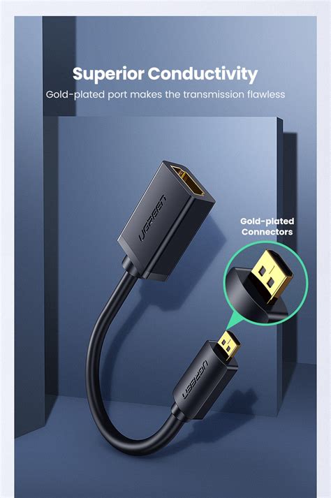 Ugreen Micro HDMI Adapter 4K 60Hz Micro HDMI Male To HDMI Female Cable