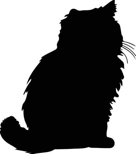 Persian Cat black silhouette 38496937 Vector Art at Vecteezy