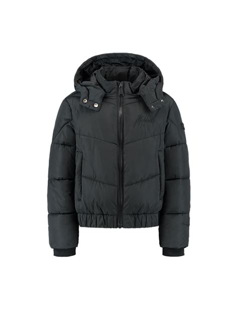 Malelions Girls Cropped Puffer Jacket Black Eddy S Eindhoven