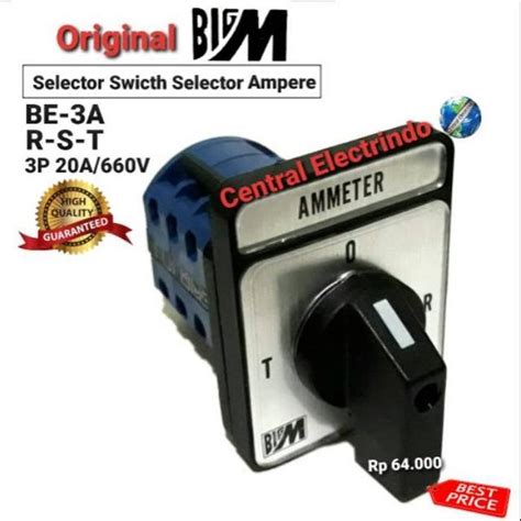 Jual Selector Switch Selector Ampere BigM BE 3A 3P 20A 660V Di Lapak