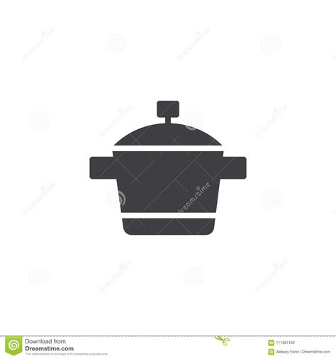 Cocinar El Icono Del Vector De La Cacerola Ilustración Del Vector