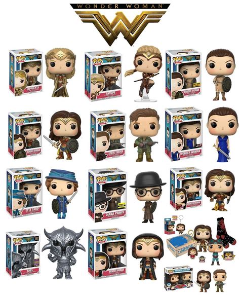 Wonder Woman Characters From The Movie As Funko Pop Dolls Funko Pop