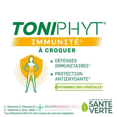 Sante Verte Toniphyt Immunité 30 Comprimés à Croquer Paraphamadirect