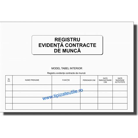 Registru Evidenta Contracte De Munca File