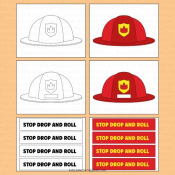 Printable Firefighters Hat Fire Safety Week Crown Craft Template Name