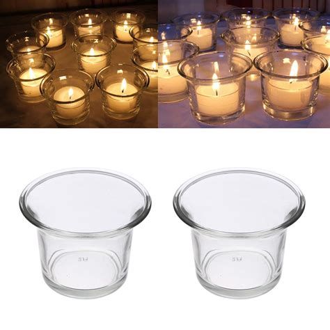 Beautiful Clear Glass Tea Light Votive Candle Holders Wedding Table Party T Ebay