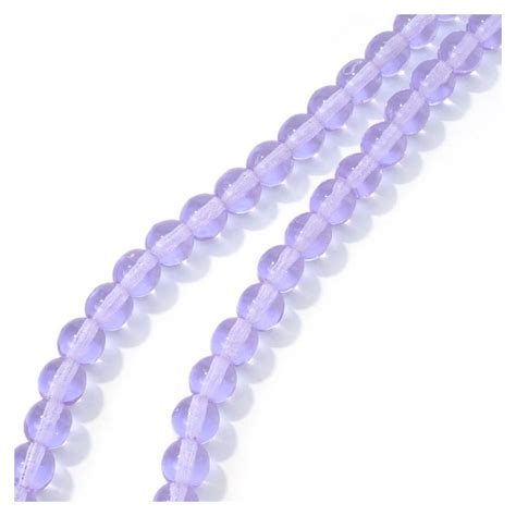 Perles De Boh Me Sur Fil Rondes Mm Violet Scrapmalin