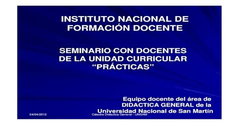 INSTITUTO NACIONAL DE FORMACIÓN DOCENTE PDF fileINSTITUTO NACIONAL DE