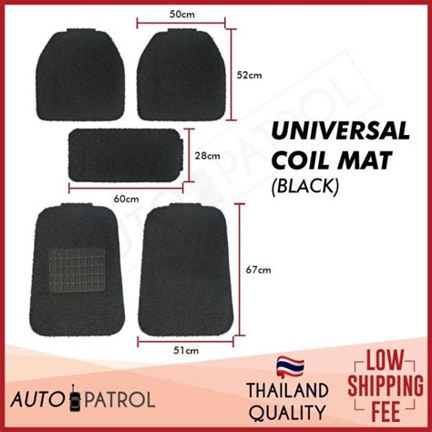 Universal Car Mat Coil Spaghetti Matting Universal Mat Black Nomad M