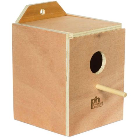 Wood Nest Box Lovebirds Parrotlets Inside Cage Mount 89401101344