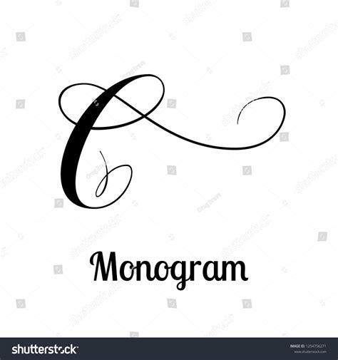 Classic Emblem Design Letter C Calligraphy Stock Vector (Royalty Free ...