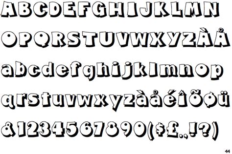 Fontscape Home > Appearance > Drop shadow > Sans-serif > Bottom right