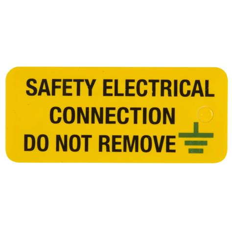 Safety Electrical Connection Do Not Remove PVC Label 80mm X 35mm Tiny