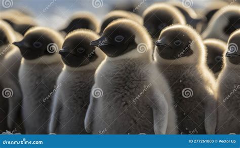 Emperor Penguin Chicks. Generative AI Stock Illustration - Illustration ...