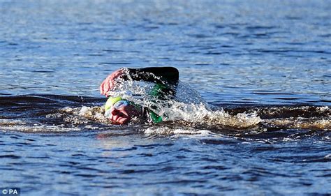 Henry Winter Completes River Tyne Swim After Losing Bet Daily Mail Online