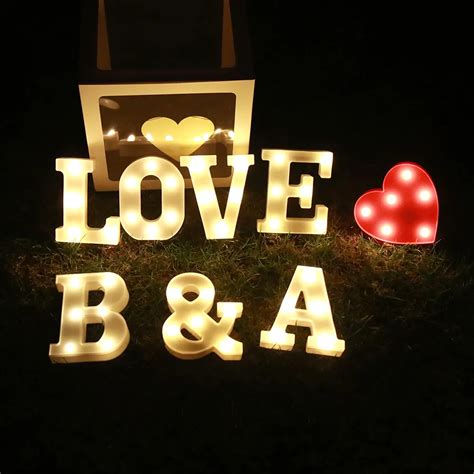 Decoratieve Letters Alfabet Letter Led Verlichting Lichtgevende Aantal