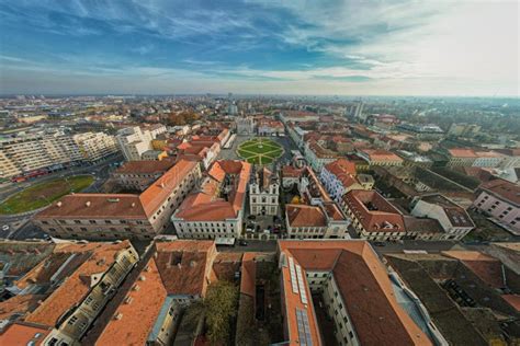 Old Town Of Timisoara Romania View From Above Stock Photo Image Of