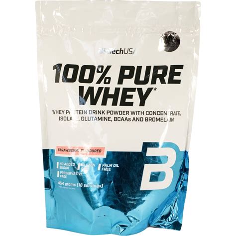 Bio Tech 100 Pure Whey eper ízű tejsavó Fehérje italpor 454 g