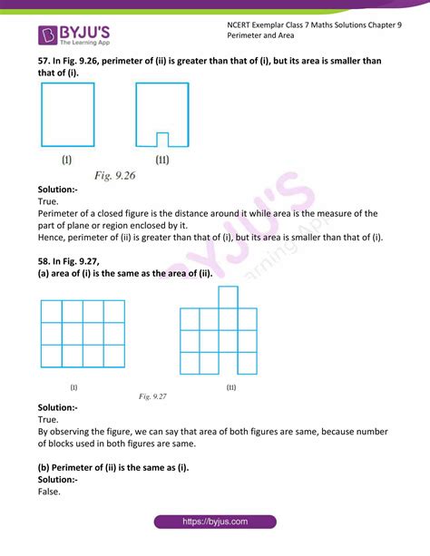 Ncert Exemplar Solutions For Class Maths Chapter Perimeter And Area