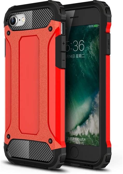 Armor Hybrid Back Cover Iphone Se Hoesje Rood Bol