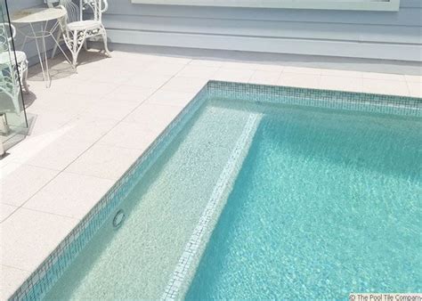 Urban White Ashlar Ceramic Mosaic Pool Tiles Cmc Waterline Pool