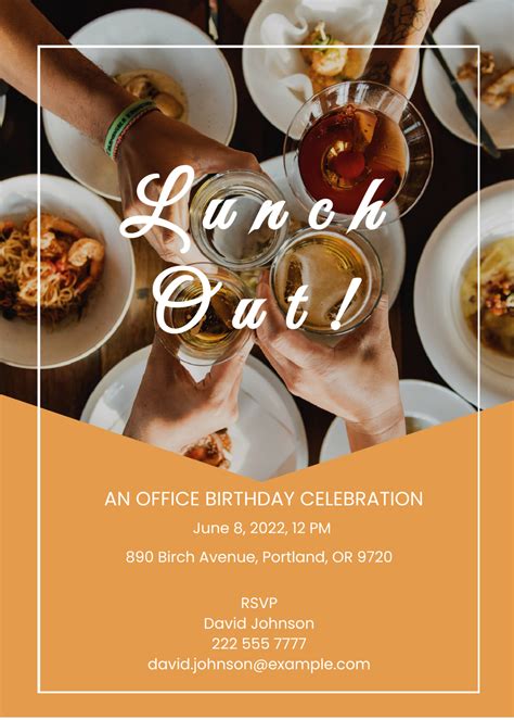 Free Office Birthday Invitation Template Edit Online And Download