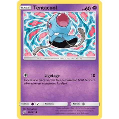 Tentacool 60 181 SL9 Carte Pokémon commune neuve VF