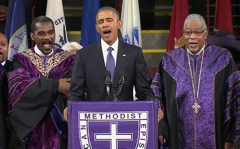 Watch Obama Sing Amazing Grace At Pastors Funeral Good News Network