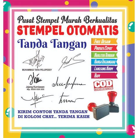 Jual Stempel Otomatis Tanda Tangan Paraf Dan Nama Shopee Indonesia