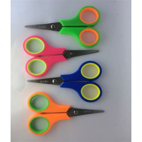 Jual Gunting Warna Warni Atk Gunting Anak Sekolah Pemotong Kertas Scissor Kantor Colourful Unik