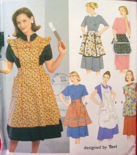 Sewing Pattern Simplicity 8720 Retro Ladies Aprons Size Sm Lg 10 20 Ebay