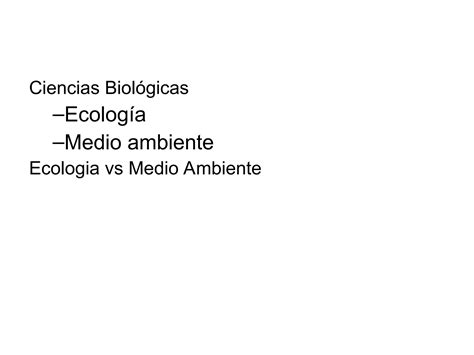 Ecología Definición Y Generalidades 01tema1ppt