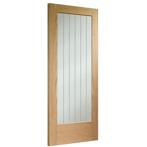 Xl Joinery Suffolk Essential Pattern 10 Cottage Fully Finished Oak Etched Glass Internal Door