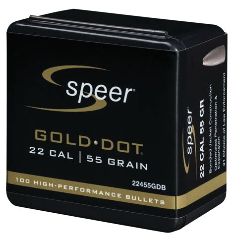 Speer Gold Dot Bullets Caliber Grain Jacketed Hollow