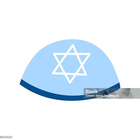kippah hiasan kepala yahudi  saleh ilustrasi vektor  gaya