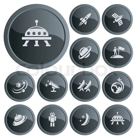 Space Buttons Stock Vector Colourbox