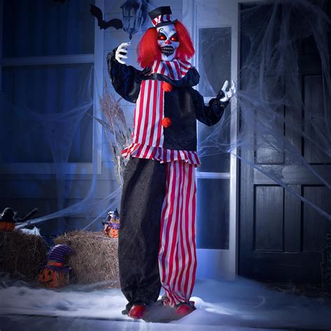 JOYIN 67" Halloween Animated Standing Clown Decoration,Halloween ...